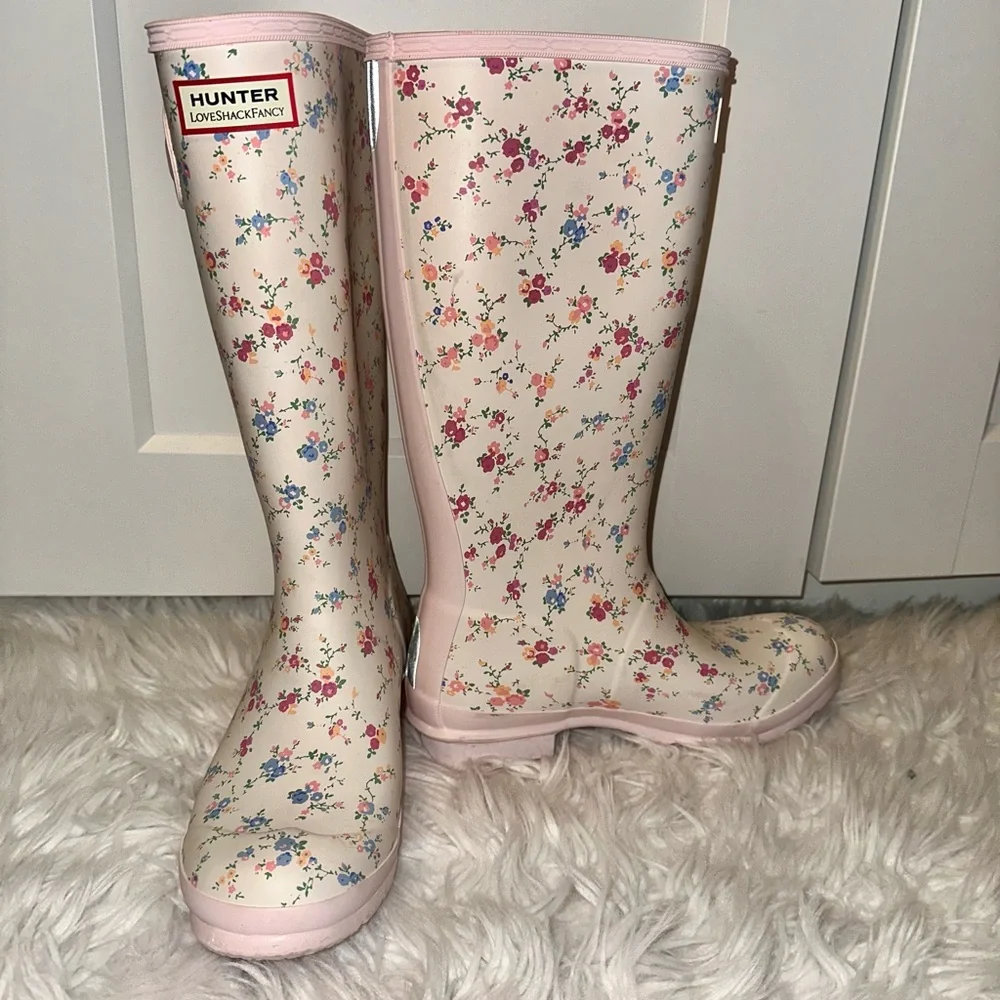 LoveShackFancy X Hunter Confetti Bloom Boots // BIG KID’S SIZE 5 - WOMEN’S 7 🎀✨💕 - Picture 3 of 12
